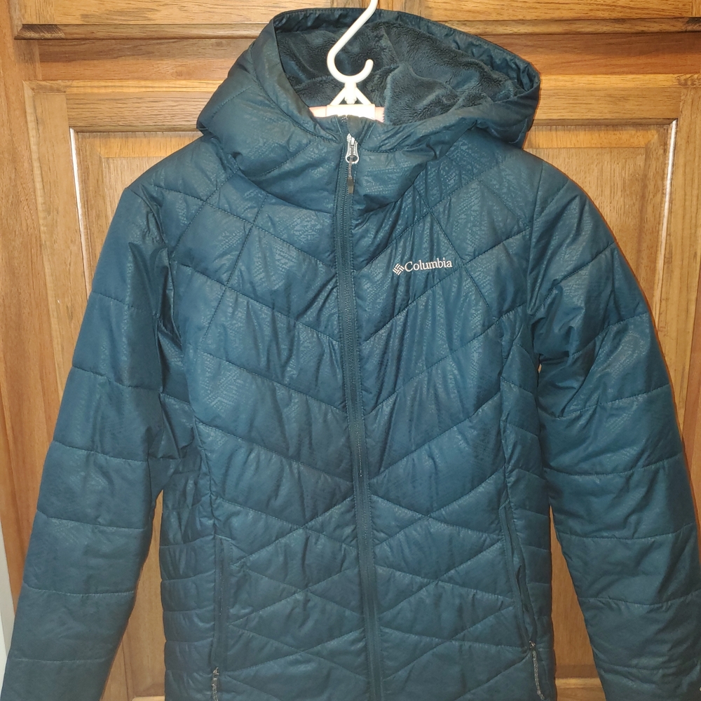 Columbia Aqua Quilted Hooded Jacket